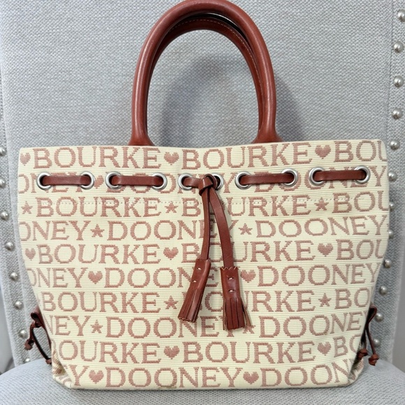 Dooney & Bourke Handbags - Dooney & Bourke Cream and Brown Purse